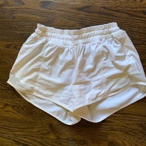 Lululemon White Hotty Hot Shorts